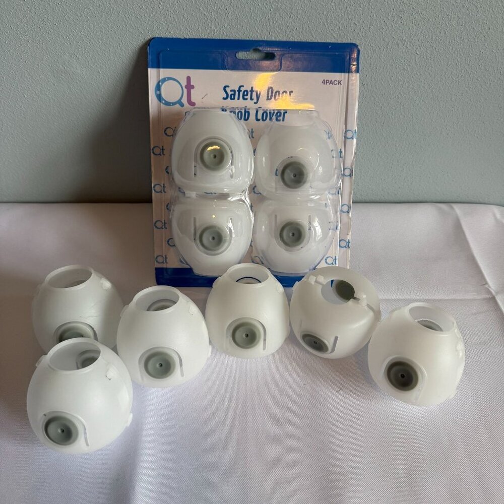 QT Baby 10 Pack‎ Baby Safety Door Knob Cover Lock White NEW